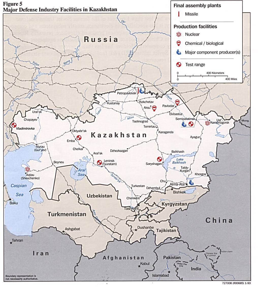 kazakhstan political map